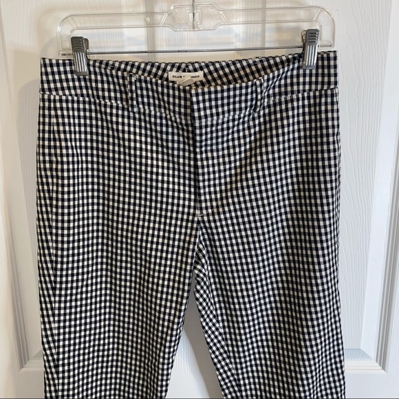CLUB MONACO BLACK AND WHITE GINGHAM PRINT ANKLE LENGTH STRAIGHT LEG PANTS SIZE 6 - Picture 5 of 8